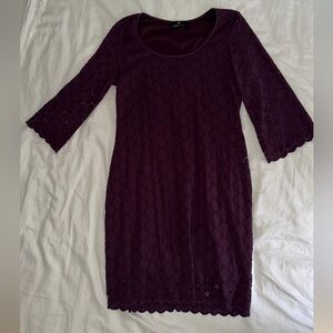 Ronni Nicole Women's Purple Lace Sheath Dress